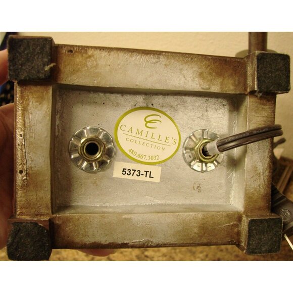 Set of 2 Brass Braided Pendulum Bottom Swing Table Lamps Camilles Collection Vtg - Picture 10 of 13